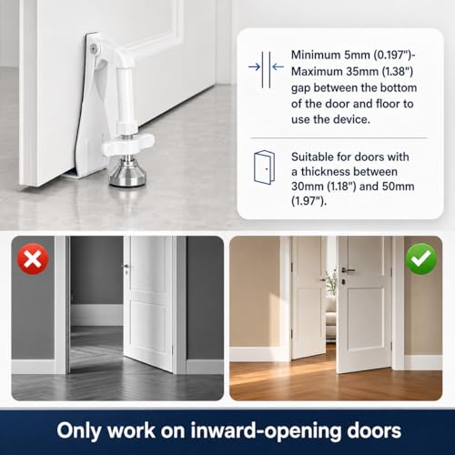 Portable Door Stopper Door Lock for Travel Anti Theft Door Blocker
