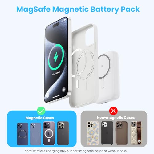 Magnetic Portable Charger with Apple