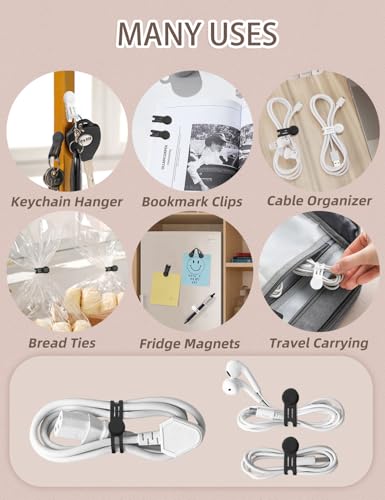 Silicone Magnetic Ties for Cords 8 (8 Count)