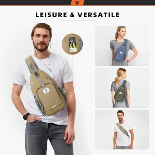 Sling Bag RFID Crossbody Sling Backpack Cross Body Shoulder Bag Travel Hiking Daypack for Women Men