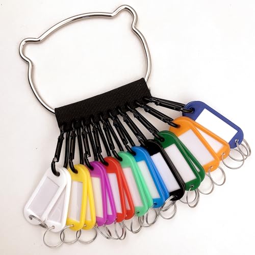 Portable Key Organizer Manager with Enlarged Window for Writing and Displaying More Text (30 Count)