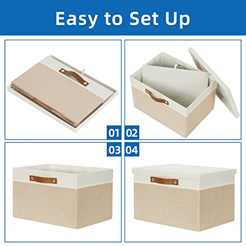 Foldable Storage Bins with Lids (2 Count)