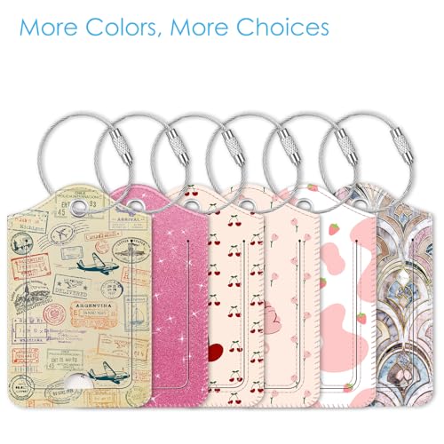 Luggage Tags Privacy Cover ID Label for Travel Bag Suitcase (2 Count)