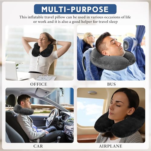 2 Inflatable Neck Pillow Airplane Travel (2 Count)