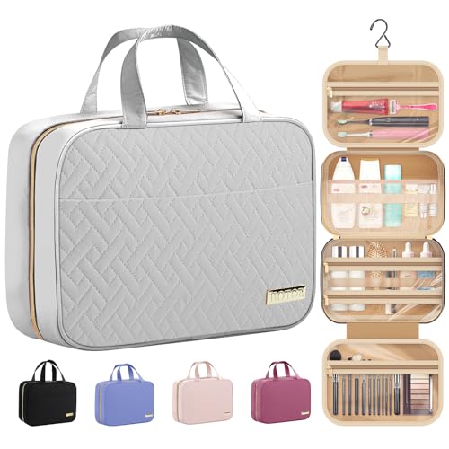 Hanging Travel Toiletry Bag Women Men Essentials Grey