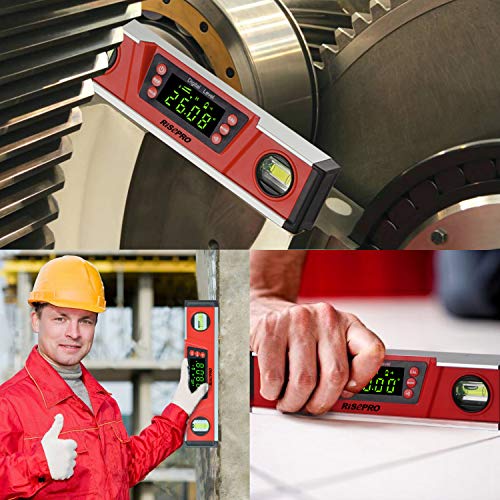 10 Inch Digital Torpedo Level and Protractor IP54 Protected Electronic Bubble Inclinometer