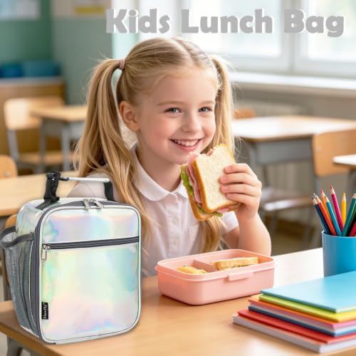 Kids Lunch box Insulated Soft Bag Mini Cooler Back to School Thermal Meal Tote Kit for Girls