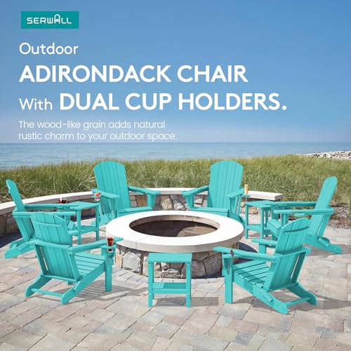 Outdoor Adirondack Chair Set of 2 with Cup Holders (2 Count)
