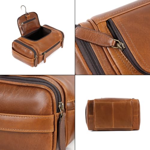 Real Leather Toiletry Bag for Men