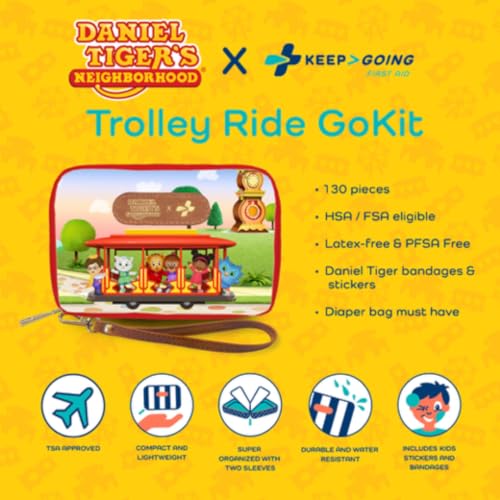 KeepGoing Daniel Tiger’s Travel First Aid Kit for Kids