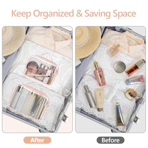 Clear Makeup Bag Travel (2 Count)