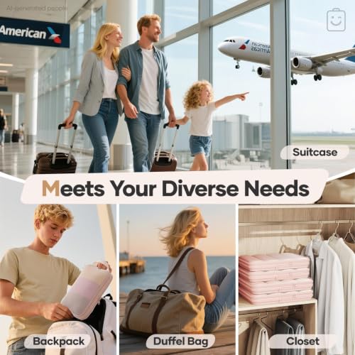 10 Set Compression Packing Cubes for Travel Essentials (10 Count)