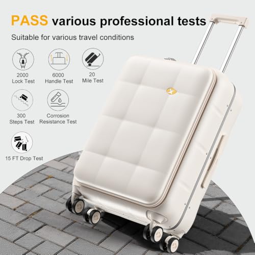 24 Inch Checked Luggage Hardside Suitcase Top Opening Suitcases