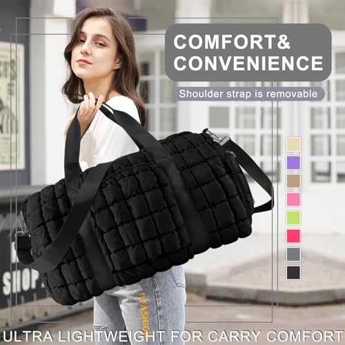 Quilted Travel Duffle Bag Gym Bag for Women