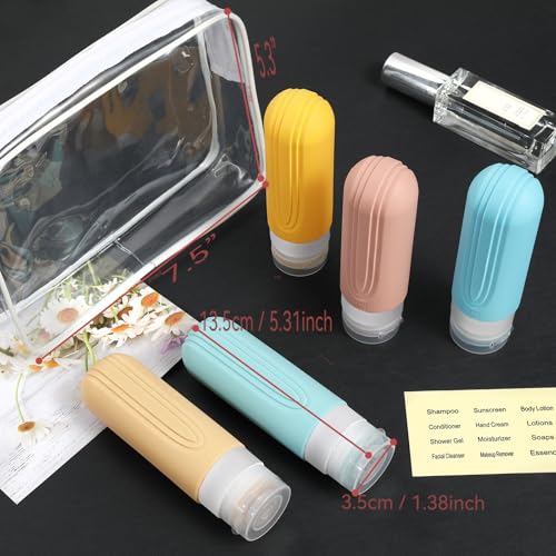 Travel Bottles for Toiletries (5 Count)