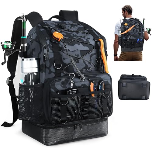 Fishing Backpack with 4 Tackle Boxes (39 Ounces)