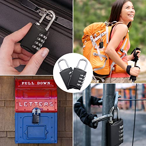 10 Pcs 4 Digit Combination Locks Small Combo for Luggage (10 Count)