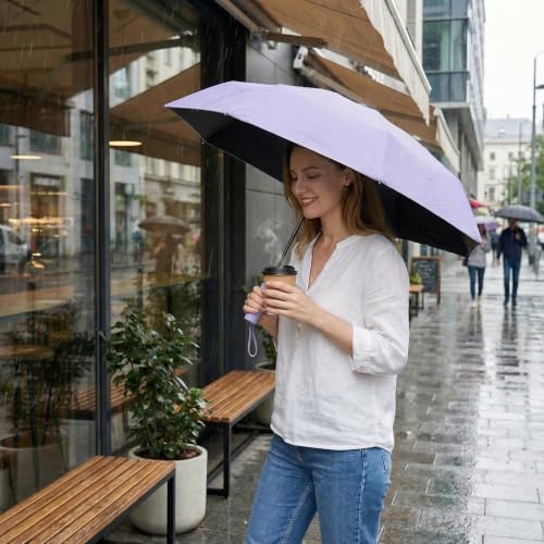 Small Compact Travel Umbrella with UV Protection for Sun & Rain