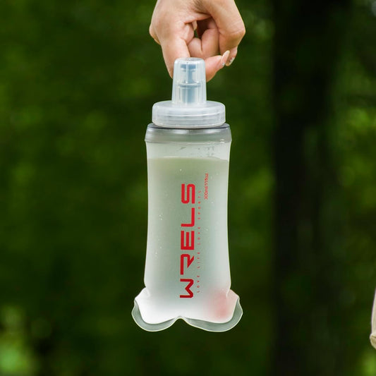 Soft Flasks Soft Running Water Flask Collapsible Soft Water Bottles Small BPA-Free for Sports Hiking Hydration Pack 500 ml/17oz,300 ml/10oz(2pack-300ml,red)