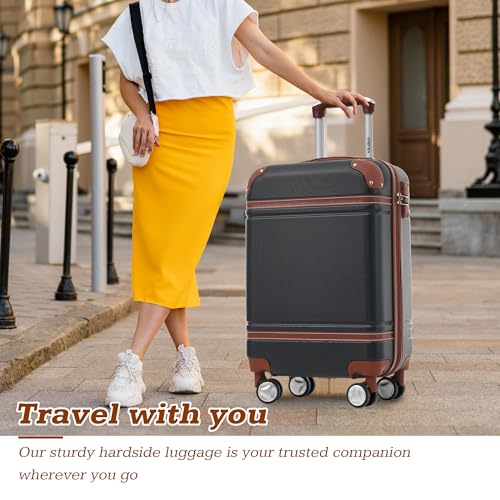 Suitcase Set 24 IN Expandable Luggage with TSA Lock Spinner Wheels (3 Count)