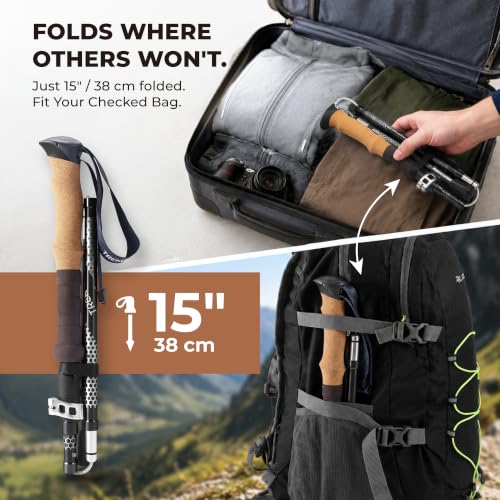 Trek Z Collapsible Hiking & Trekking Poles (2 Count)