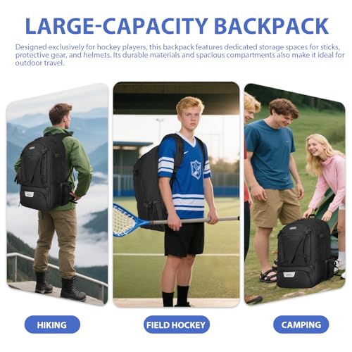 Lacrosse Bag Durable Equipment Backpack with 2 Stick Holders