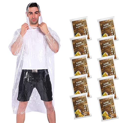 Disposable Rain Ponchos for Adults