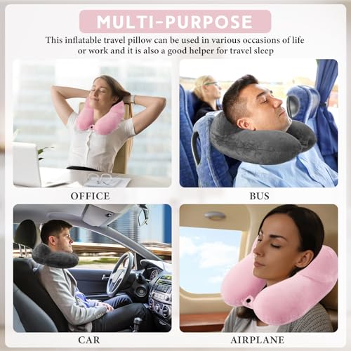 2 Inflatable Neck Pillow Airplane Travel (2 Count)