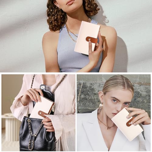 Women's Wallets RFID Blocking Leather Trifold Clutch Wallet Credit Card Holder Ladies Travel Wallet Purse with Passport