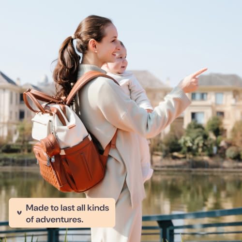 Leather Diaper Bag Backpack