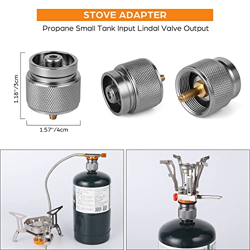 3500W Windproof Camp Stove Camping Gas Stove with Fuel Canister Adapter