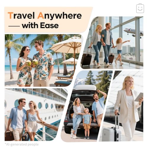 6/9/11 Set Compression Packing Cubes for Travel Essentials,Compressible Expandable Large Luggage Suitcase Organizer Bags for Clothing,Space Saver Bags with Over 1000 pcs of Mesh Holes(Beige) (6 Count)