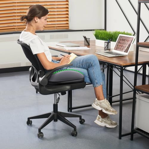 Large Seat Cushion for Office Chair Memory Foam Coccyx Pain Relief Cushion Pillow for Back Support Non