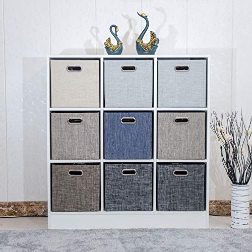 3X Thicker Fabric Storage Cubes 13 inch Collapsible Storage Bins for Organization (4 Count)