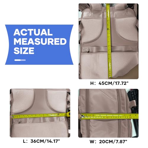Large Travel Backpack Carry On for Women Man Waterproof Gym Backpacks with Laptop Compartment Mochila de Viaje Teacher Personal Item Backpack Rucksack Airplane Accessories Must Haves Lotus Pink