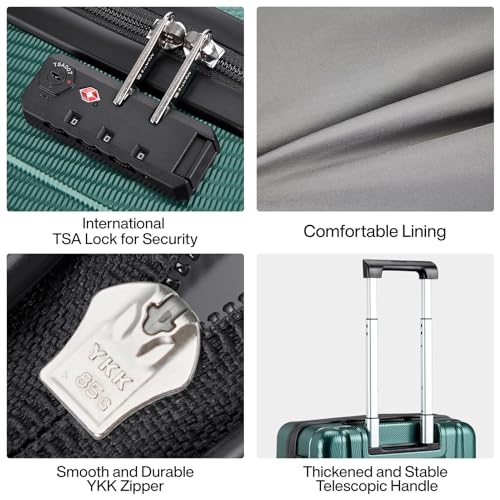 29 Inch Luggage Suitcases With Spinner Wheels Lightweight PC hardside Rolling Suitcase With Travel Lock