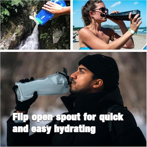 Collapsible Water Bottle with Carabiner