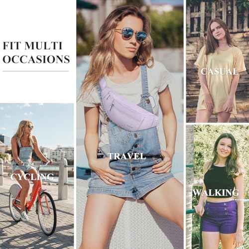 Purple Crossbody Fanny Pack for Women Trendy Belt Bag for Theme Park