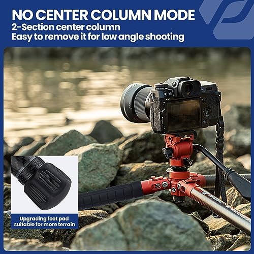 64" Video Camera Tripod with Fluid Head for Smooth Panning