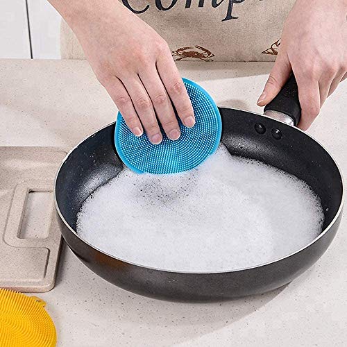 Collapsible Bowl Silicone Collapsible Container Food Storage Containers Collapsible Camping Bowl for Travel Camping Hiking with Airtight Plastic Lids and 2Pack Silicone Dish Sponges