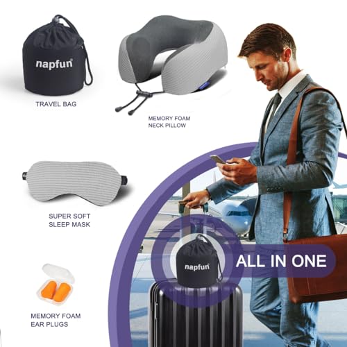 Neck Pillow for Travel with Travel Pouch