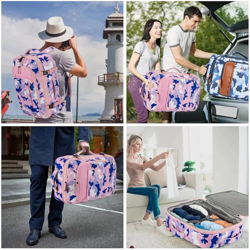 40L Expandable Carry On Travel Backpack with 4 Packing Cubes