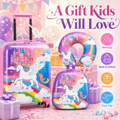 4 Pcs Kids Luggage Set (4 Count)