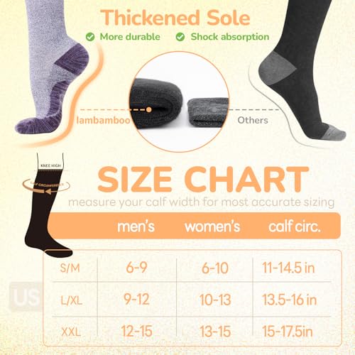 Merino Wool Compression Socks for Women 15