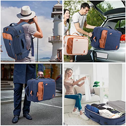 40L Expandable Carry On Travel Backpack with 4 Packing Cubes