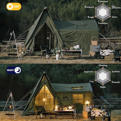 A Frame Inflatable Tent & Waterproof Black