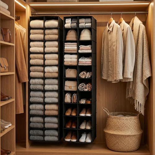20 Section Hanging Shoe Organizer for Closet