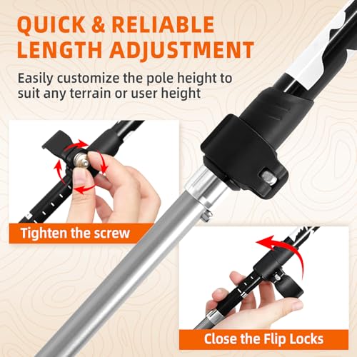 Collapsible Trekking Poles for Hiking (2 Count)