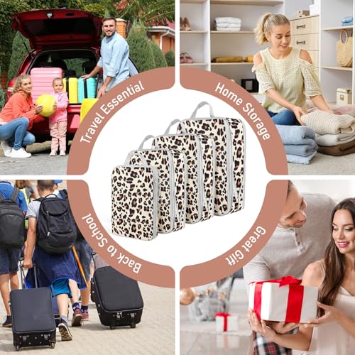 4 Set Compression Packing Cubes For Travel Bags Organizer For Luggage Suitcase Organizer