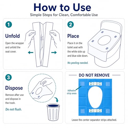 50 Count Disposable Toilet Seat Covers